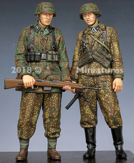1/35 Scară de Rășină Figura Model de Kit Militare Istorice Miniaturi GK Statuie Grenadieri 2figures Neasamblate și Nevopsite DIY Jucărie . ' - ' . 0