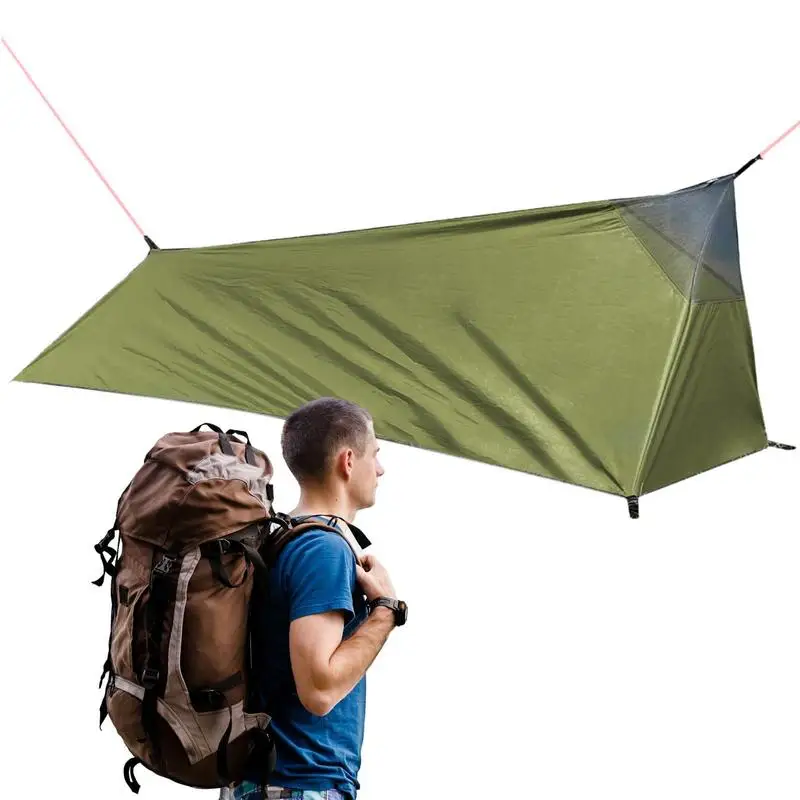 1 Persoană Cort de Camping 210D Nylon Material Super Lumina Impermeabil în aer liber Camping Cort Nailon Backpacking Cort Cu Sac de Depozitare . ' - ' . 0