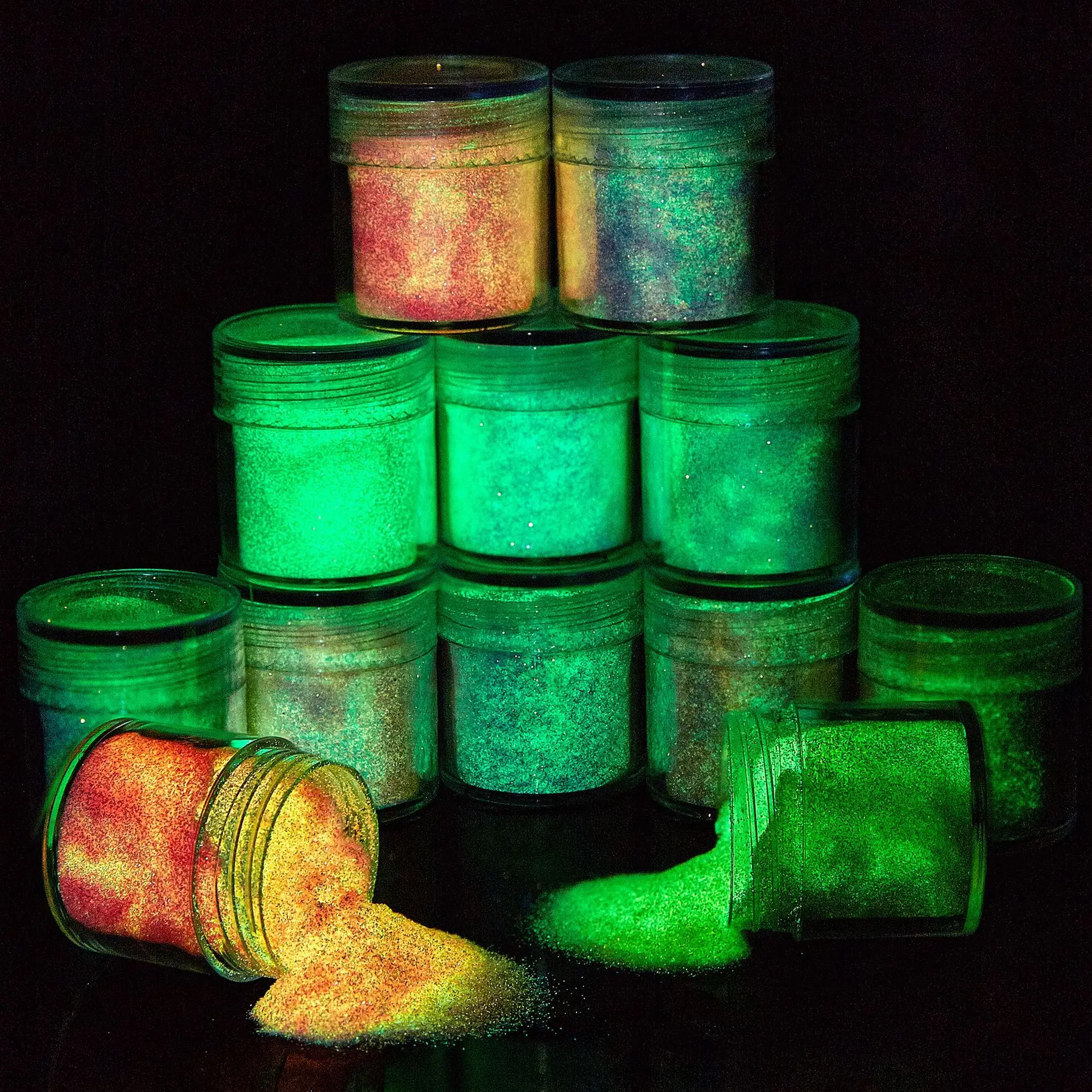 12 Culori Luminoase Pulbere de Rășină Pigment DIY Rășină Epoxidică Mucegai Nail Art Glitter Pudra Glow În Întuneric Bijuterii a Face Provizii . ' - ' . 0