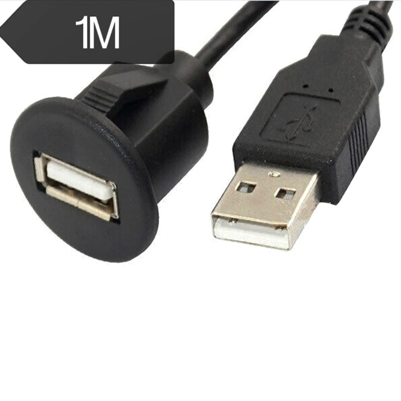 1M Mașină de Bord Monta Un Mascul La O Femelă USB 2.0 Extensie Soclu Panou Cablu Dec14 . ' - ' . 0