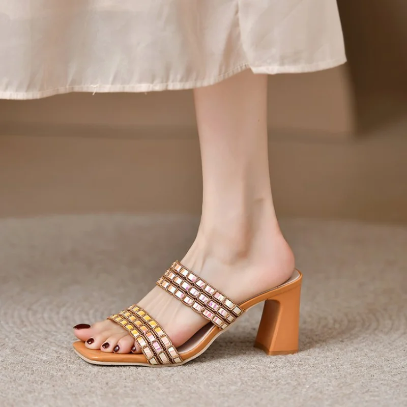 2023 NOUA Moda Femei Sandale sandale Petrecere Pompe Tocuri Subtiri de Mare Rochie Eleganta de Pantofi Papuci de Casa Zapato Mujer papuci . ' - ' . 0