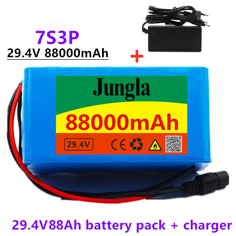 24V 88Ah 7s3p 18650 baterie litiu baterie 24v 88000mAh biciclete electrice moped electric litiu-ion Baterie pack + 2A Încărcător . ' - ' . 0