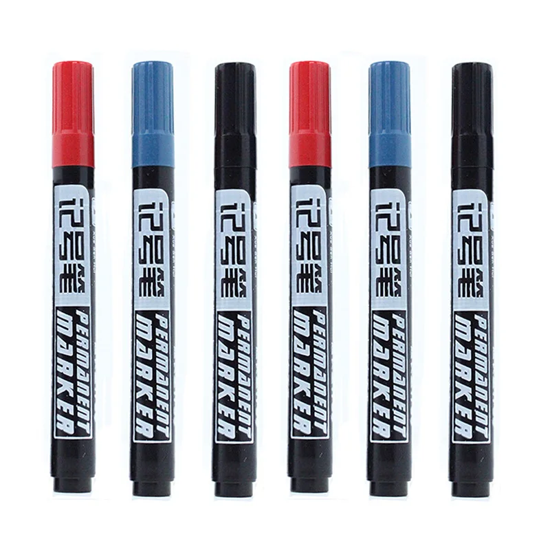 3Pcs/Set Permanentă Reîncărcabile Marker rezistent la apa Cerneală Fine Punct de Cerneală Ulei 1,5 mm Albastru Negru Roșu Rotund Toe Culoare Fin carioci . ' - ' . 0