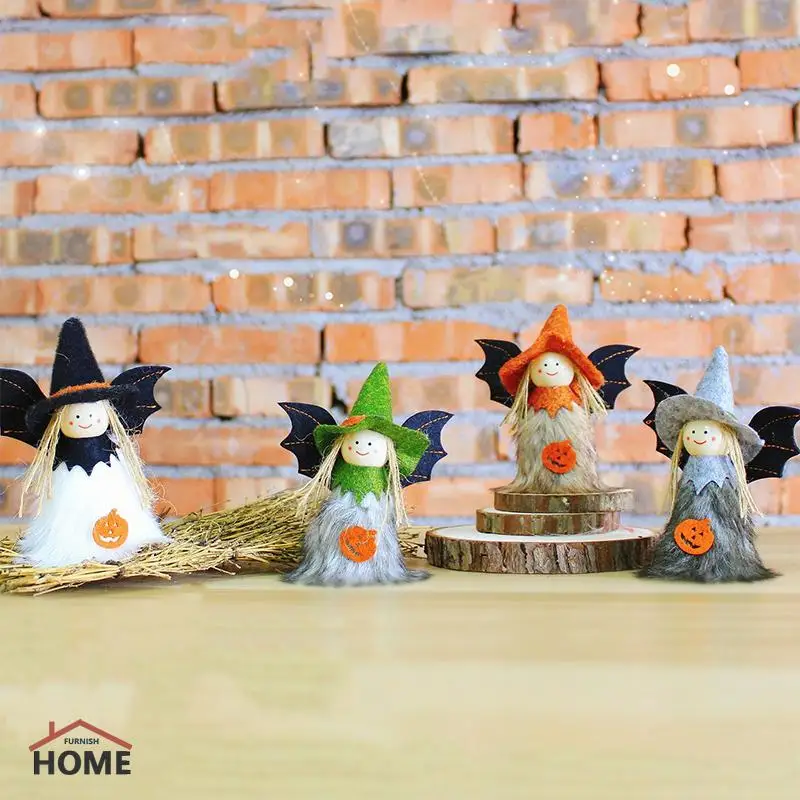 4 Buc Halloween Jucării de Pluș Set Drăguț 3D Dovleac Vrăjitoare Înger Papusa pentru Copii Cadou de Bucatarie Ornament de Halloween . ' - ' . 0