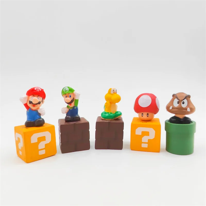 5PCS Super Mario Bros figurina Luigi, Yoshi Model de Papusa Decorare Tort Anime Periferice Copii Favoruri Jucarii si Cadouri . ' - ' . 0