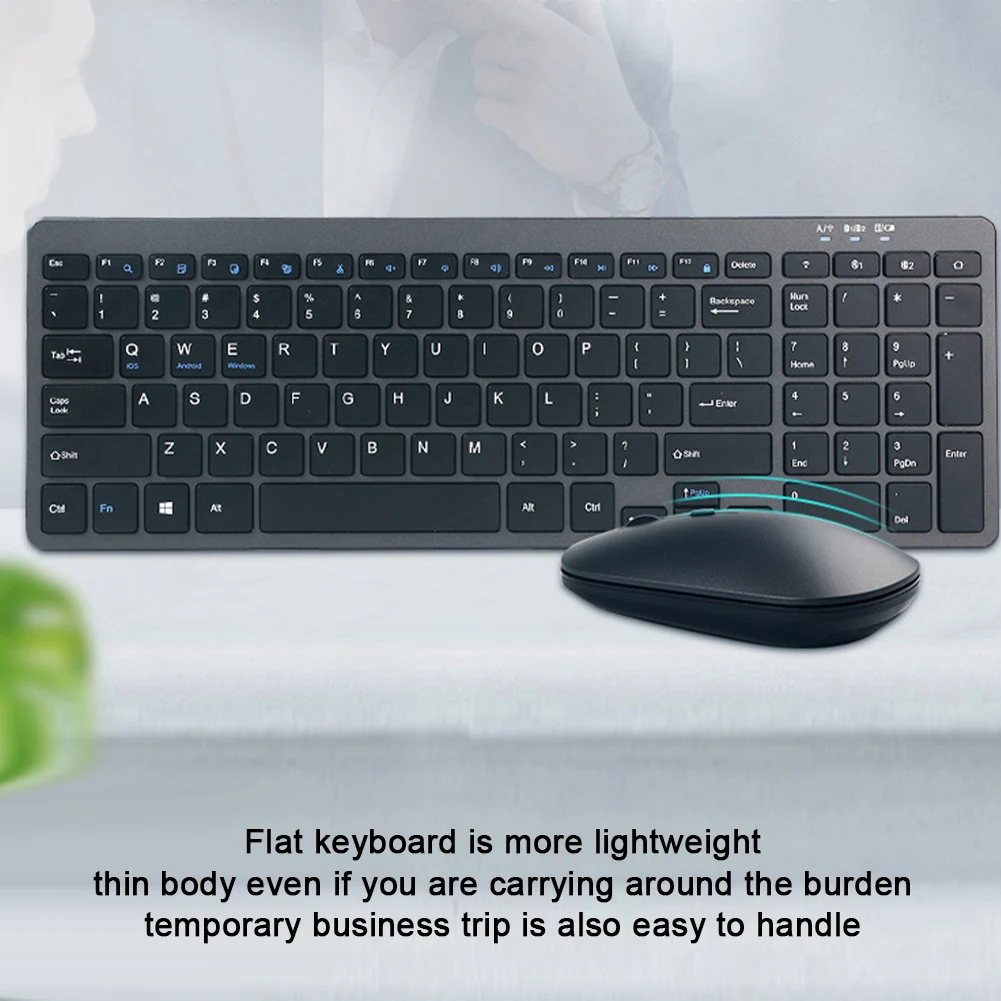 99 Cheile de 2.4 GHz Tăcut Tastatura USB Compatibil Bluetooth Wireless Keyboard Mouse Combo Full Size pentru PC Desktop-uri Computer Laptop-uri . ' - ' . 0