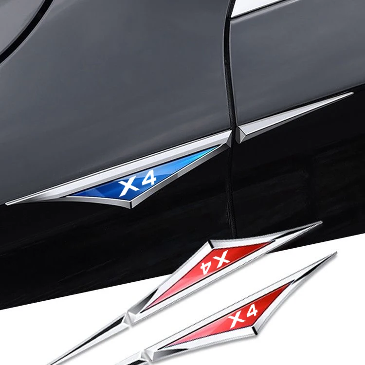 Accesorii auto 2 buc/Set Pentru BMW X4 Masina Fender Metal Autocolant Decorativ Exterior Decalcomanii de Modificare Masina Emblema . ' - ' . 0