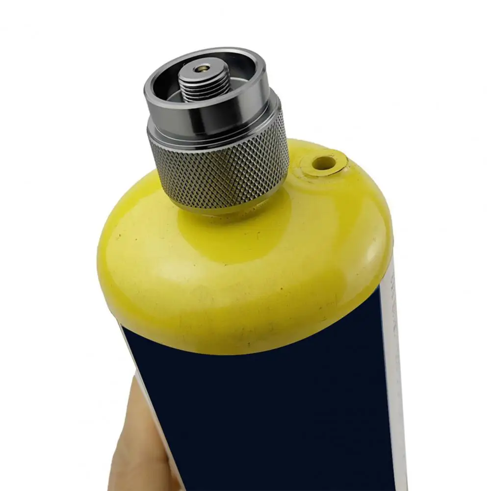 Accesoriu Portabil Formă Cilindrică din Aliaj de Aluminiu pentru Gaz Propan Pot Supapa Arzător pentru Gaz Propan Poate . ' - ' . 0