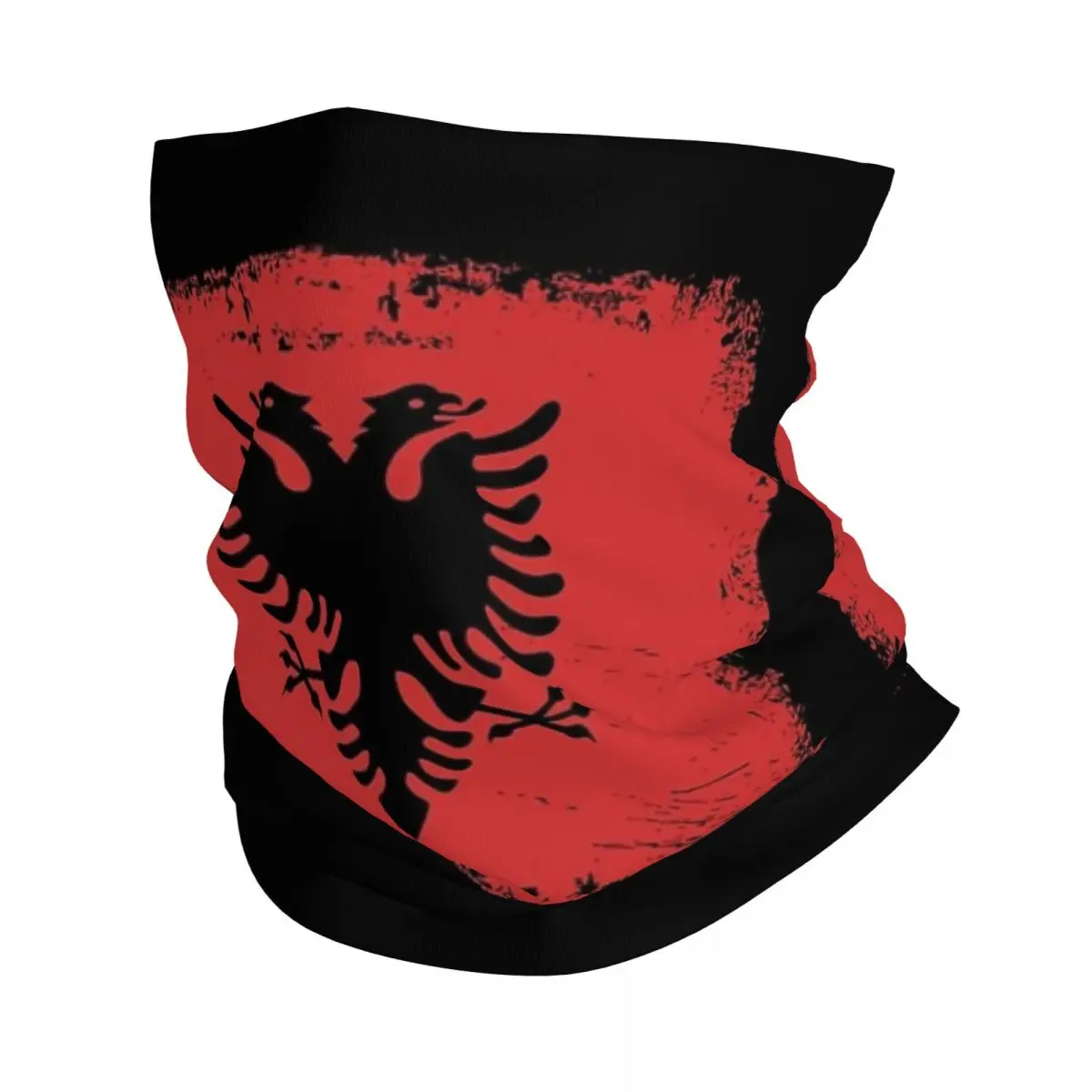 Albania Flag Bandană Gât Acoperi Imprimate Folie Masca Eșarfă Cald Pălării De Echitatie Unisex Pentru Adulti Windproof . ' - ' . 0