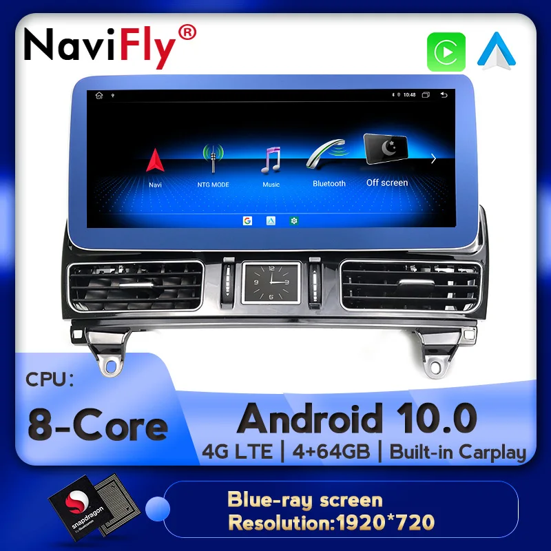 Android 10 6+128G Auto Multimedia GPS Navigatie Radio Player Pentru Mercedes Benz ML 2012-2015 NTG4.5 carplay+Auto Blu-ray Ecran . ' - ' . 0