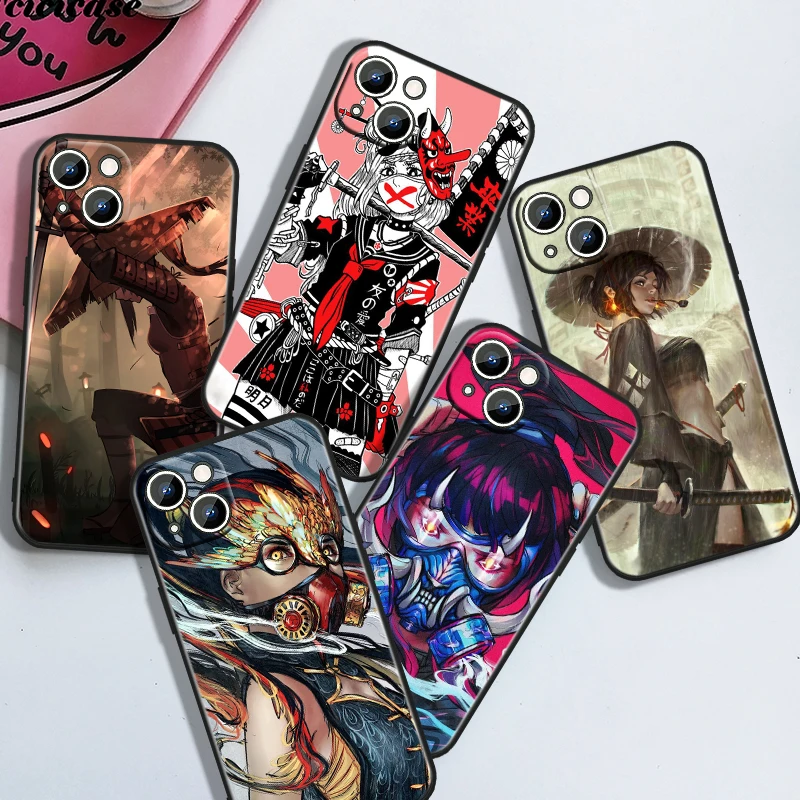 Anime Fata Samurai Pentru Apple iPhone 14 13 12 11 XS XR X 8 7 6 5 5S 6S SE Pro Max Plus Mini husa Telefon Caz . ' - ' . 0