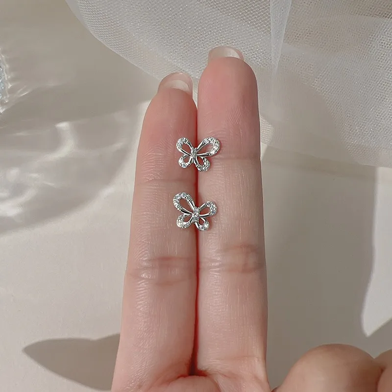 Argint 925 Ac Fluture Cristal Cercei Stud Pentru Femei Fata de Nunta la Modă y2k Bijuterii eh1080 . ' - ' . 0