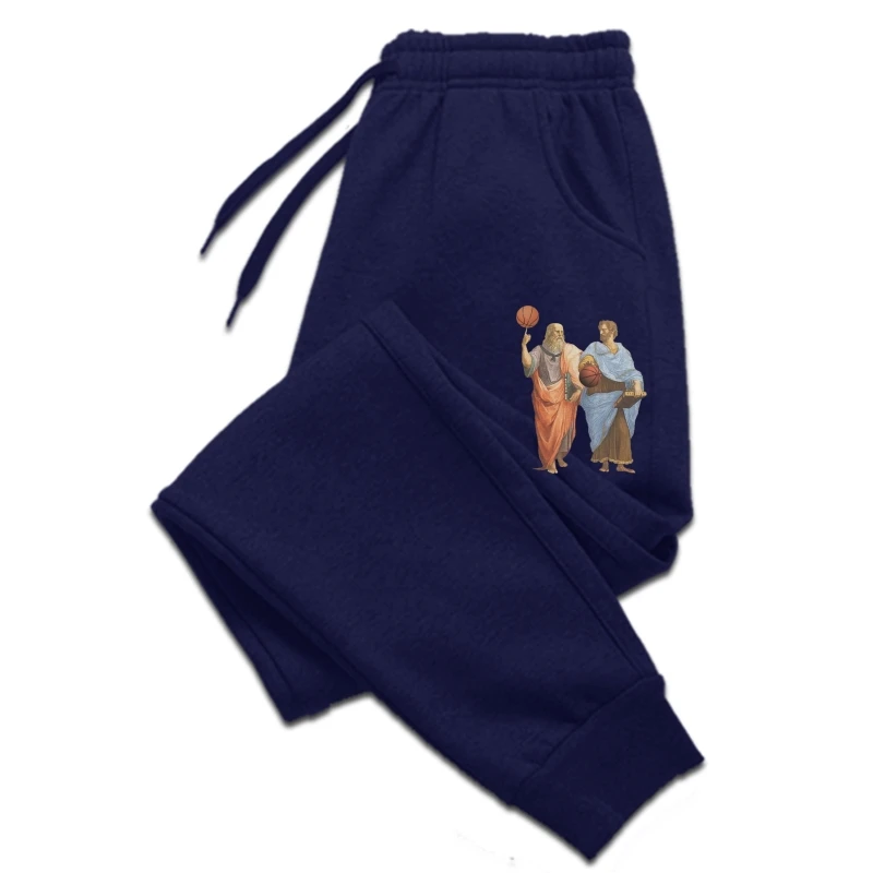 Barbati Barbati pantaloni Platon Și Aristotel În Epic Meci de Baschet Vintage din Bumbac 100% pantaloni pentru Bărbați Socrate pantaloni pentru barbati de toamna . ' - ' . 0