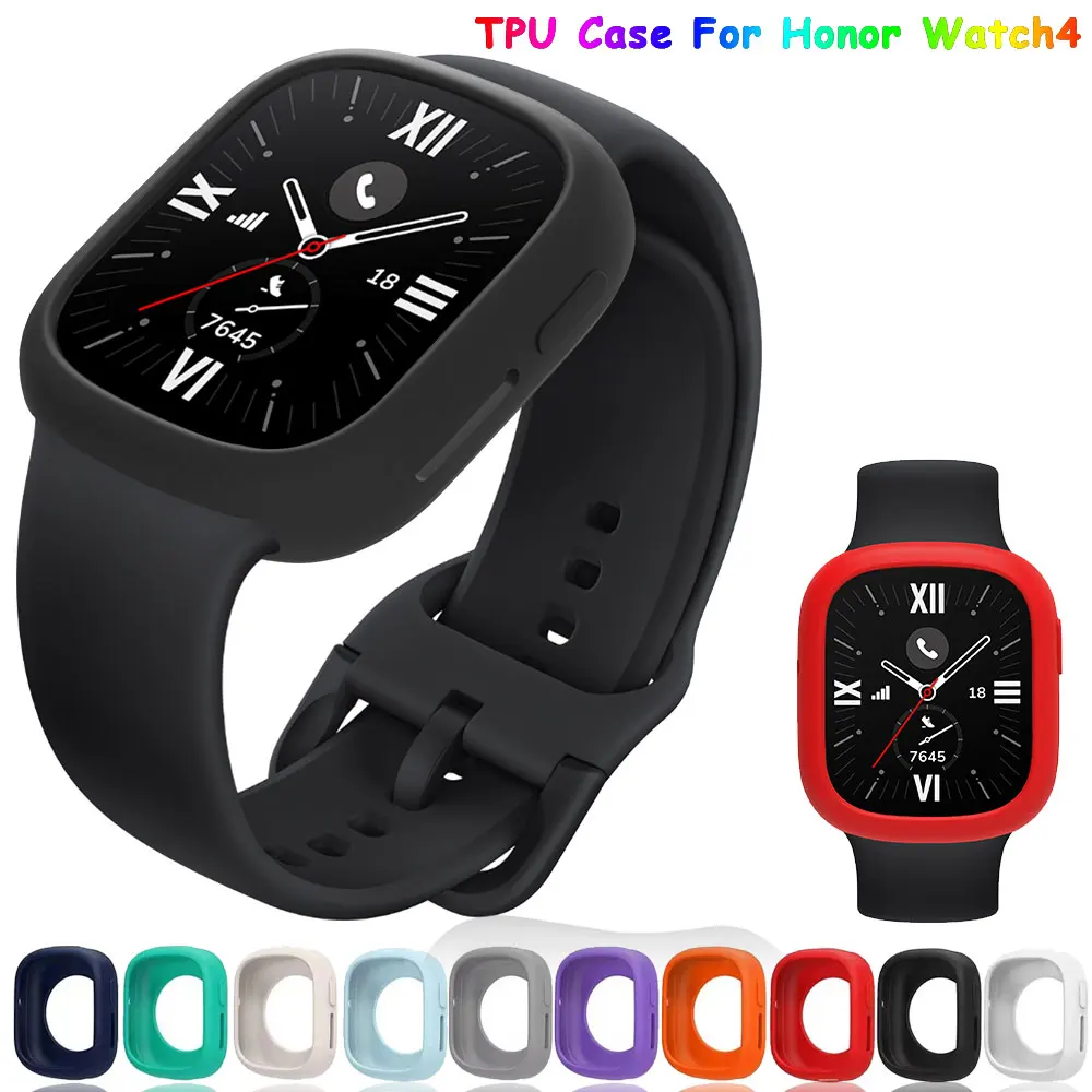 Ceas Silicon Cover Pentru Onoare Ceas 4 Spoiler Coajă De Protecție Caz Pentru Huawei Honor Watch4 Protector Smartwatch Accesorii . ' - ' . 0