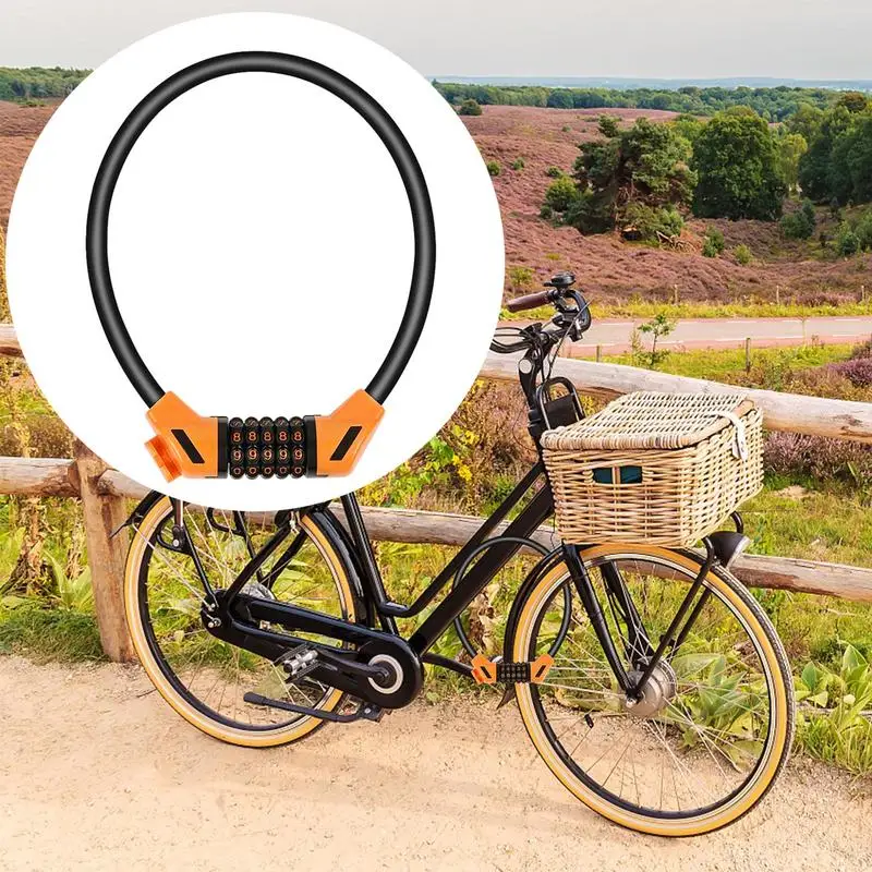 Combinație Lacăt, Pliere Biciclete 40cm, 60cm U-Lock, Combinație de Blocare Anti-furt Pentru Biciclete, Scutere Aliaj de Zinc de Blocare de Sârmă . ' - ' . 0