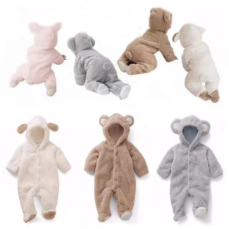 Copil nou-născut Salopetă Toamna Iarna Cald Fleece Copii Costum fete pentru copii haine Animal de Ansamblu copil salopete . ' - ' . 0