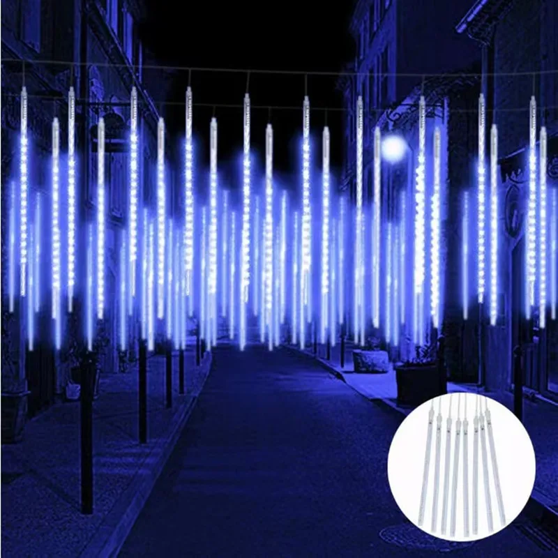 Craciun cu LED-uri de Meteoriți Garland Ghirlandă de Vacanță Benzi de Lumină în aer liber rezistent la apa Zână Șir de Lumini de Stradă Decor Nou . ' - ' . 0