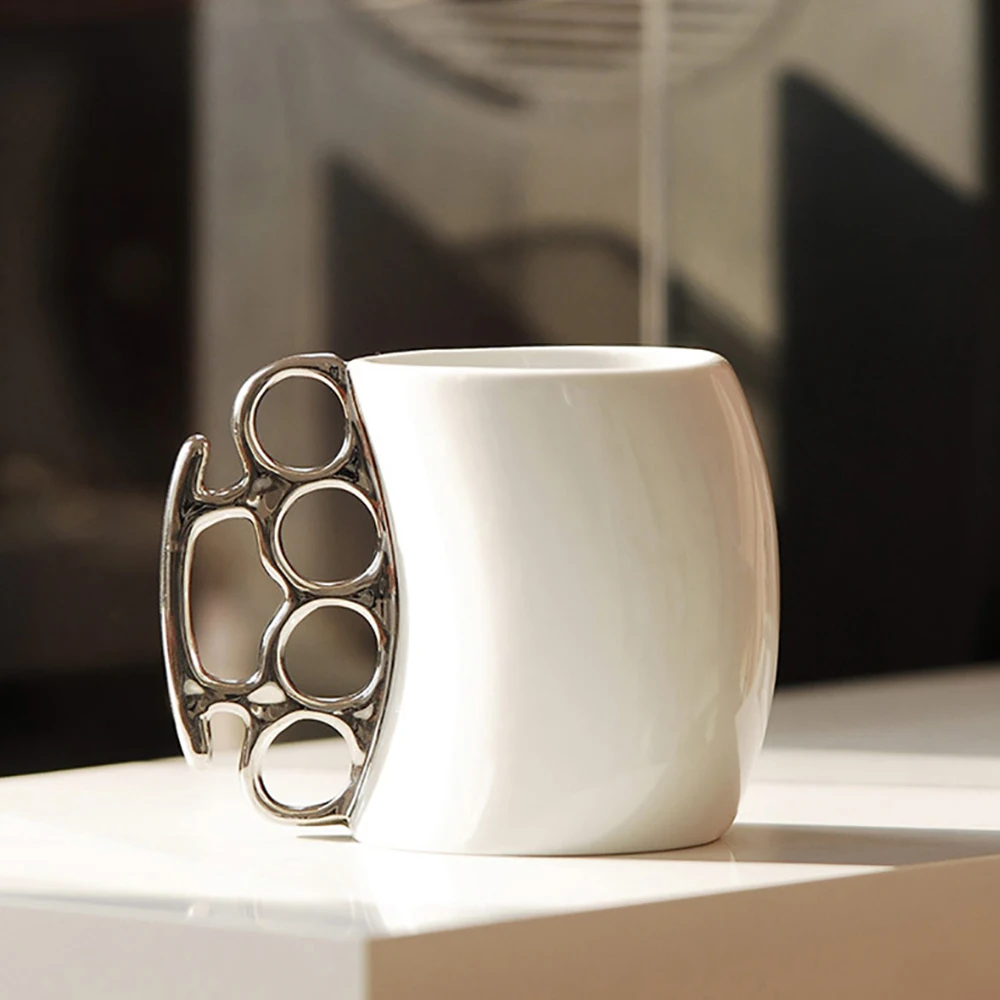 Creative Articulație Alamă Cești de Cafea 400ml Neobișnuit Amuzant Ceramica de Portelan Cana de Lapte Rece Curbat Cupa Cadouri Personalizate pentru Prieten . ' - ' . 0