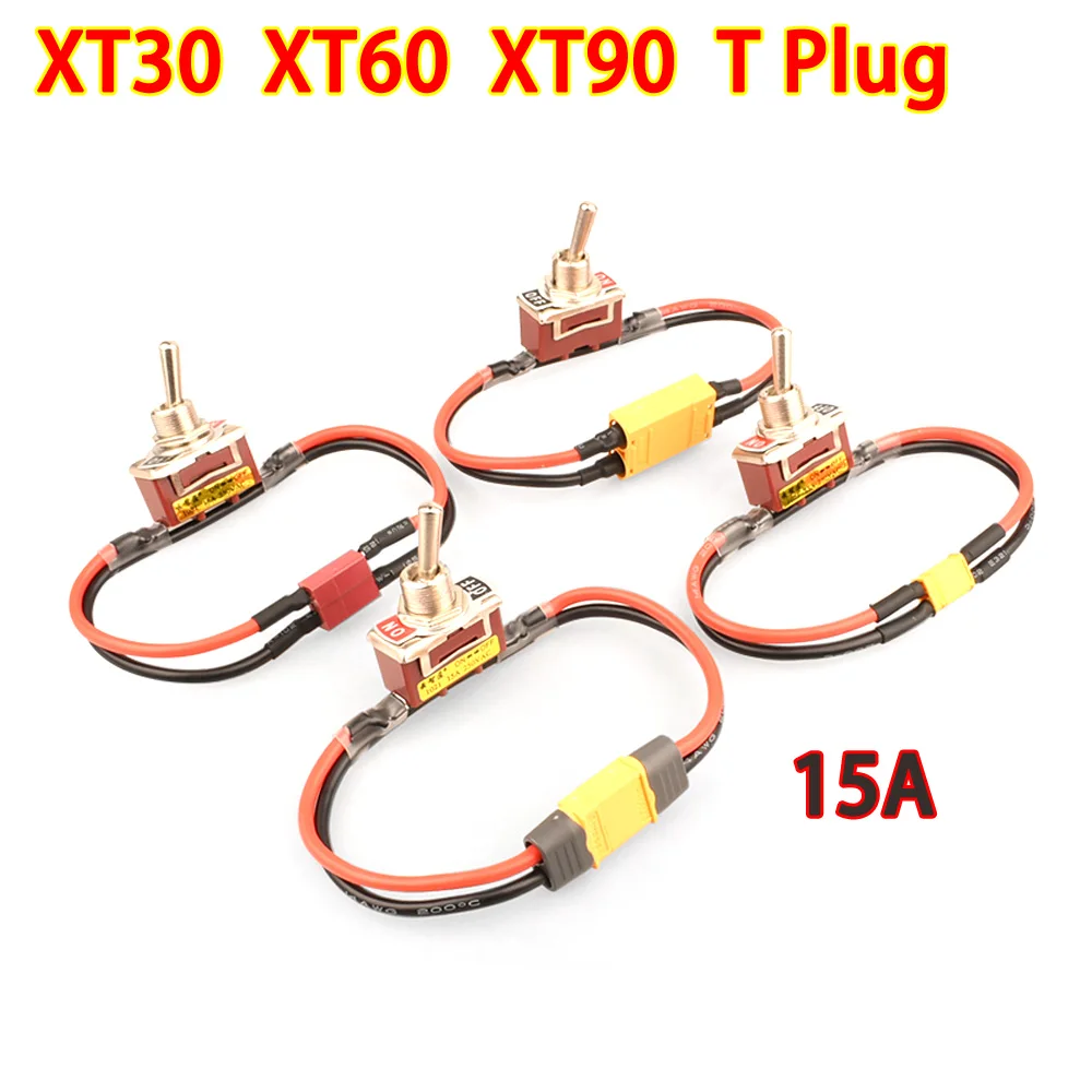 Curent mare de Încărcare Mare Switch w XT60 XT90 T Plug Power On-off Toggle Switch-uri pentru RC Avion ESC Motor Conectarea Adaptorului . ' - ' . 0