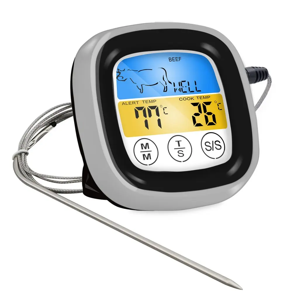 Digital Carne Termometru de Bucatarie Inox rezistent la apa de Carne Sonda de Temperatura Cuptor de Gătit GRĂTAR Temperatura Metru . ' - ' . 0