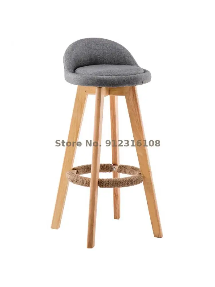Din lemn masiv, modern, creativ simplu scaun bar retro Europene de uz casnic rotativ scaun spatar recepție scaun de bar . ' - ' . 0