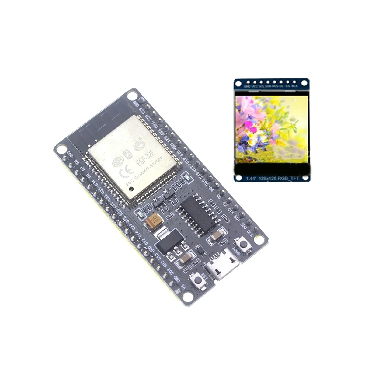 ESP32F Modul de Dezvoltare a Consiliului CH340 Driver WiFi fără Fir Bluetooth placă de Dezvoltare cu 1.44 Inch Ecran Color . ' - ' . 0