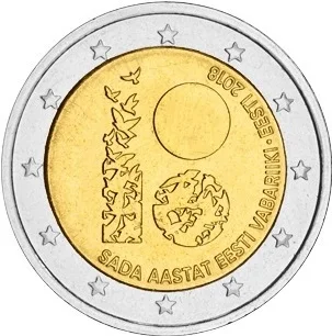 Estonia 2018 la un Drum Spre Independență 2 Euro Bimetal Sistem Universal Monedă Nouă UNC 100% Original . ' - ' . 0