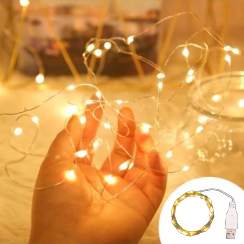 Fairy USB LED Lumini Șir Ghirlanda de Crăciun Decoratiuni pentru Casa Gradina în aer liber, Decor Nunta Petrecere lampă de Iluminat de Vacanță . ' - ' . 0
