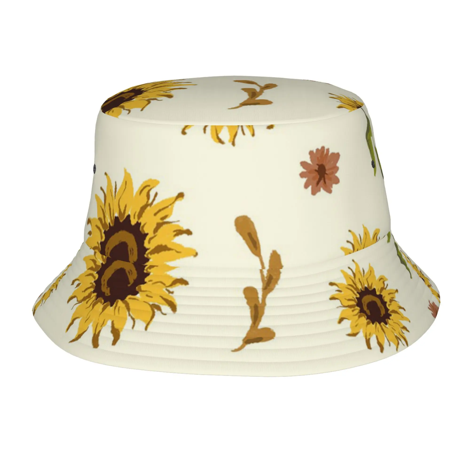 Floarea-soarelui Bucket Hat pentru Barbati Femei Pescar în aer liber, de Vară, Călătorie Drumeții Capace . ' - ' . 0