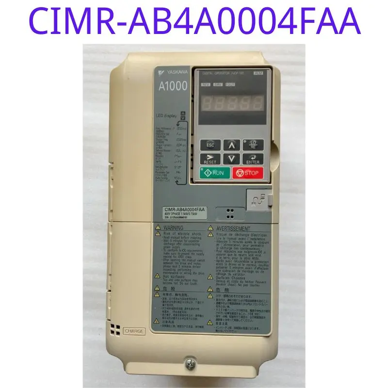 Folosit convertizor de frecvență A1000 serie CIMR-AB4A0004FAA 0.75 KW 1.5 KW testare funcțională intact . ' - ' . 0