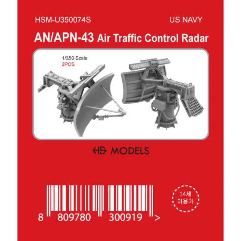HS-MODEL U350074S Scara 1/350 US NAVY UN/APN-43 de Control al Traficului Aerian Radar . ' - ' . 0