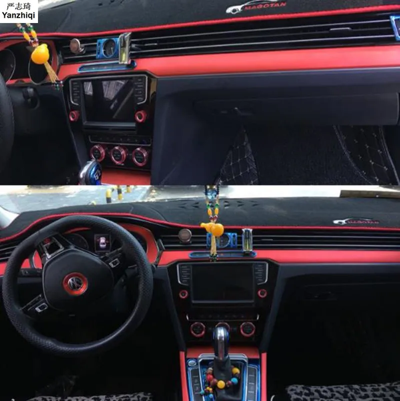 Interior Panou de Control Central Fibra de Carbon de Protecție Și Decalcomanii Autocolante de styling Auto Pentru VW Volkswagen Passat B8 sedan . ' - ' . 0