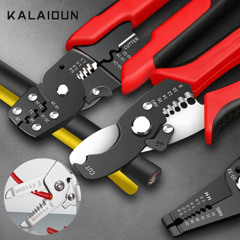 KALAIDUN Multifunctional Crimper Tăietor de Sârmă Stripteuză Electrician Cablu de Separare Dezincrustare Clești pentru Țevi de Cupru Instrumente de Sertizare . ' - ' . 0