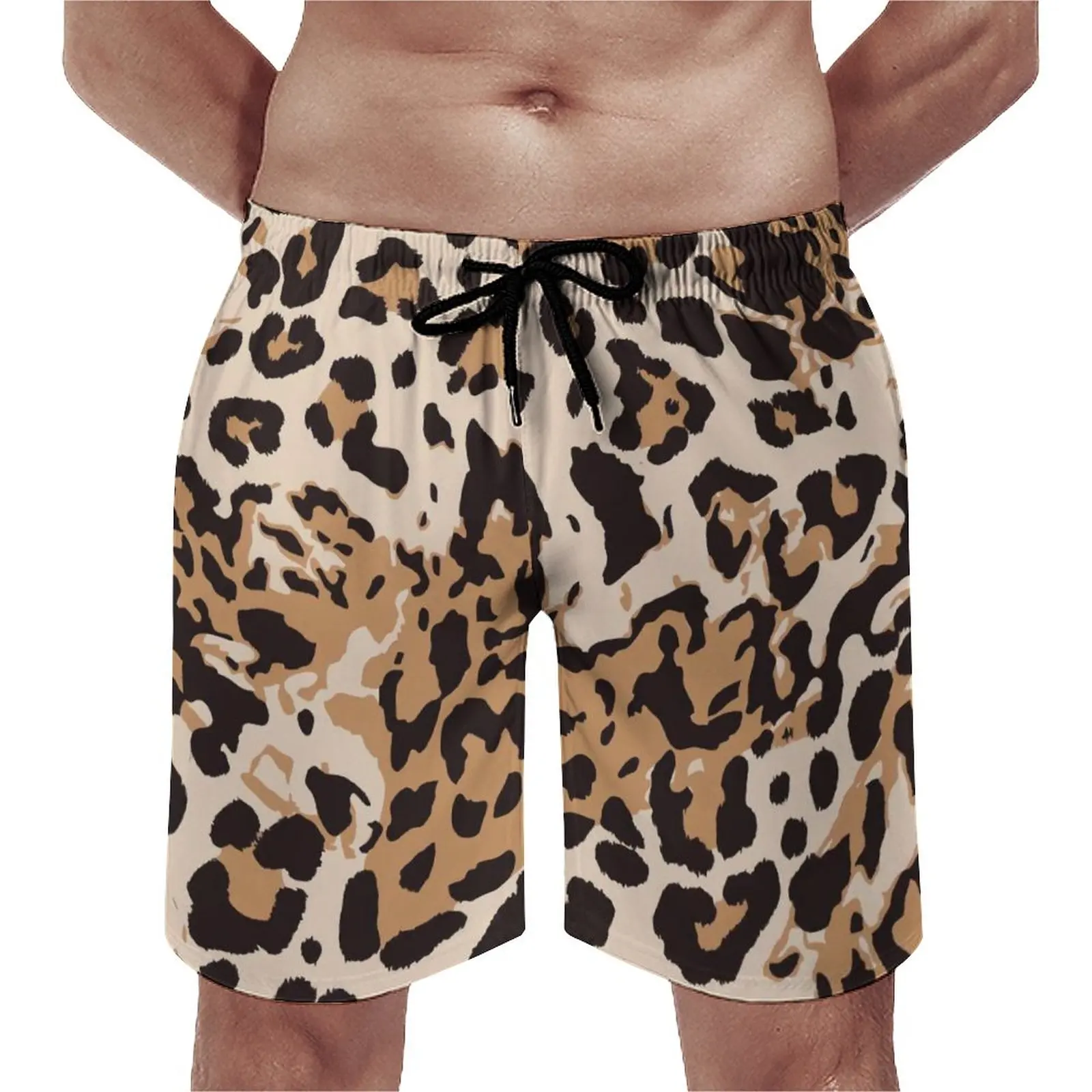 Leopard Print Pantaloni Scurti De Vara Piele De Animal Design Abstract De Funcționare Plaja Pantaloni Scurti Barbati Vintage Personalizat Supradimensionat Trunchiuri De Înot . ' - ' . 0