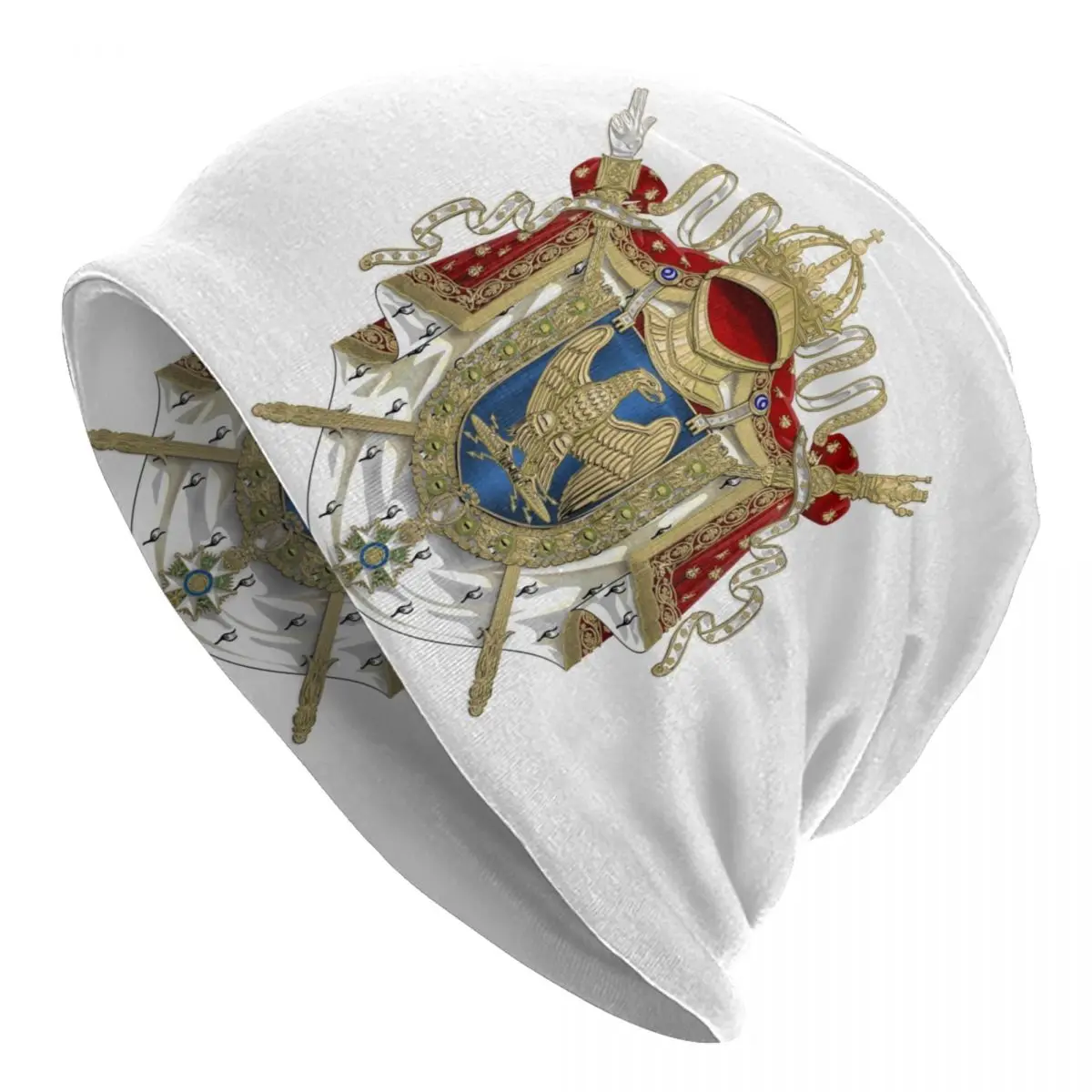 Mai Stema Imperiului Francez Chelioși Căciuli Capace De Streetwear Iarnă Tricot Pălării Unisex Pentru Adulti Franța Flag Capota Pălării . ' - ' . 0