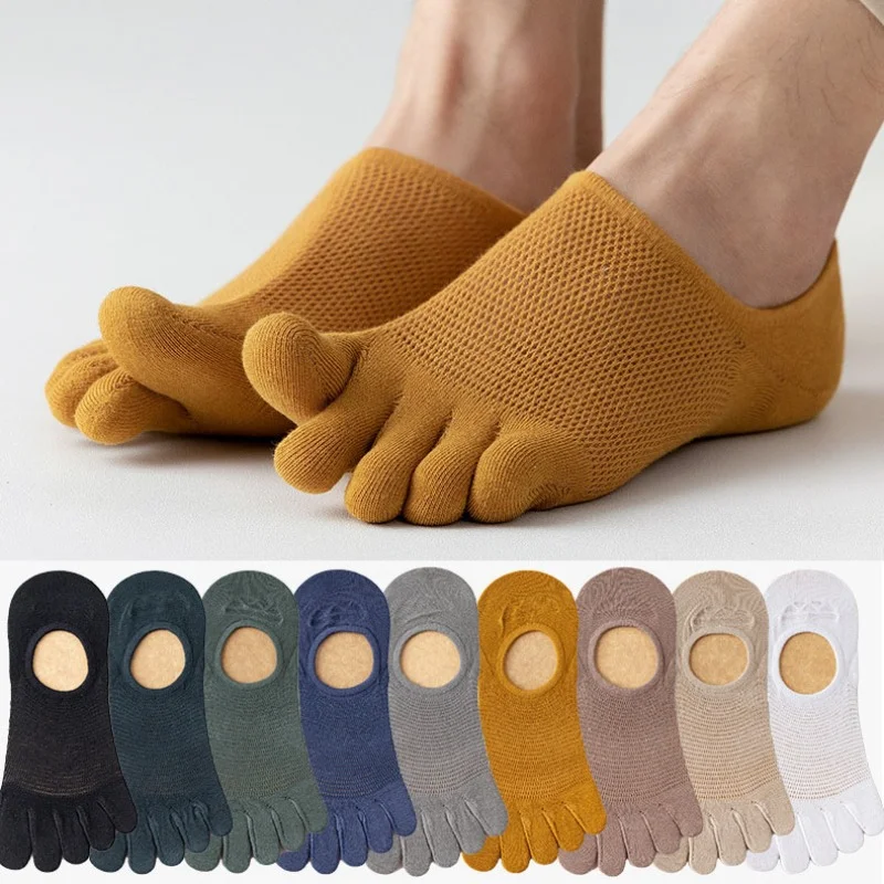 Moda pentru bărbați Cinci Degetul Ciorapi Maneci Scurte Invizibile Divizat in Picioare Sosete Elastic Subțire Respirabil Sudoare de absorbție Șosete . ' - ' . 0