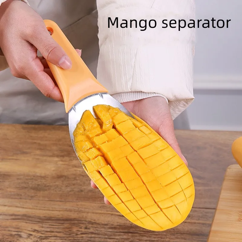 Multifunctional Mango Feliator de Fructe Separator de Pulpa de Mango Splitter Cutter Sonda Instrument Lingura Lingură de Fructe Cuburi pentru Instrument de Bucatarie . ' - ' . 0