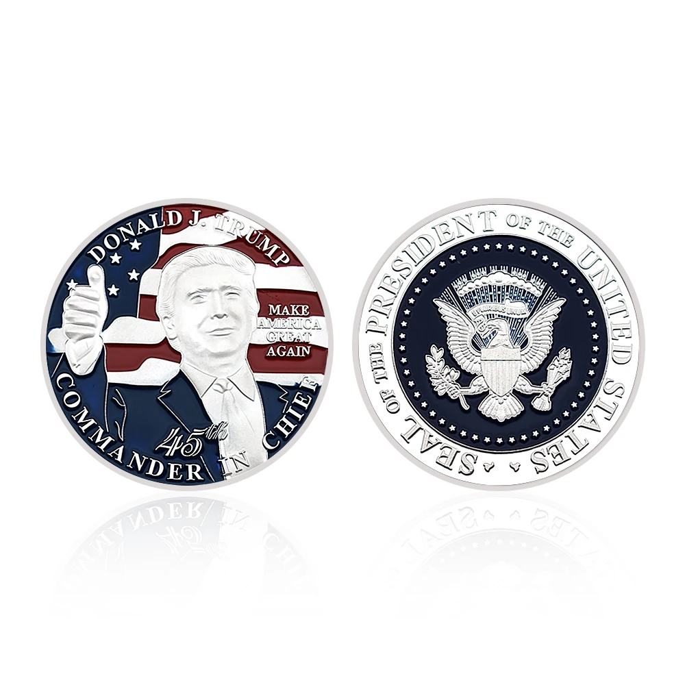 NE-a 45-Președintele Donald Trump Monede de Argint Comandantul-Șef Medalie de Meserii Cadou Ornamente de Suveniruri . ' - ' . 0