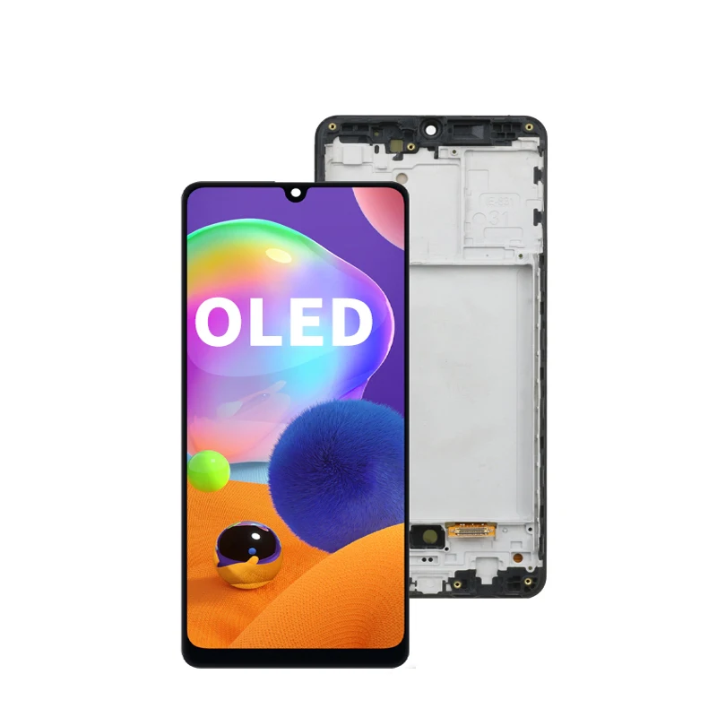 OLED A31 LCD Pentru Samsung Galaxy A31 A315 SM-A315F/DS LCD Touch Screen, Digitizer Inlocuire Transport Gratuit Cu Cadru . ' - ' . 0