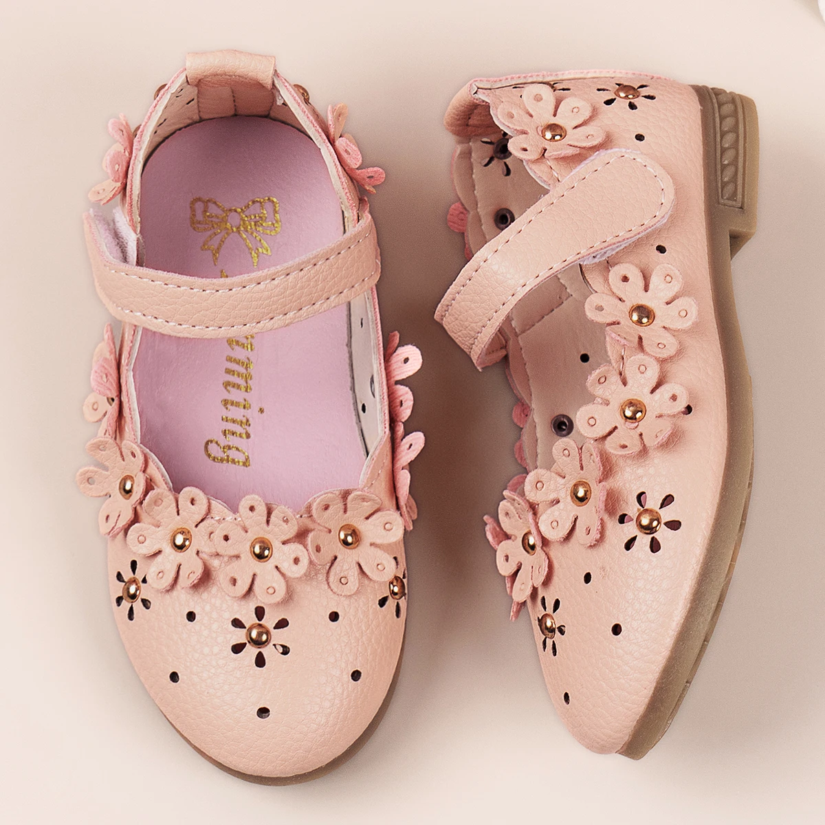 Pantofi de printesa pantofi de piele pentru copii pantofi de primăvară și de toamnă pantofi gol moale jos copilul flori unice de pantofi . ' - ' . 0