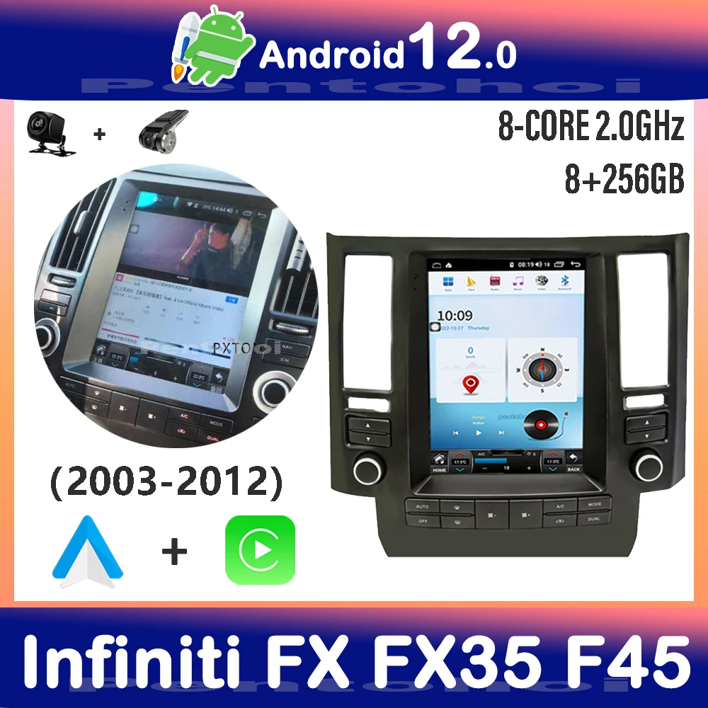 Pentohoi Radio Auto Infiniti FX FX35 F45 2003-2012 Auto Inteligent Sistem Auto Multimedia Android Auto Carplay Ecran Părți . ' - ' . 0
