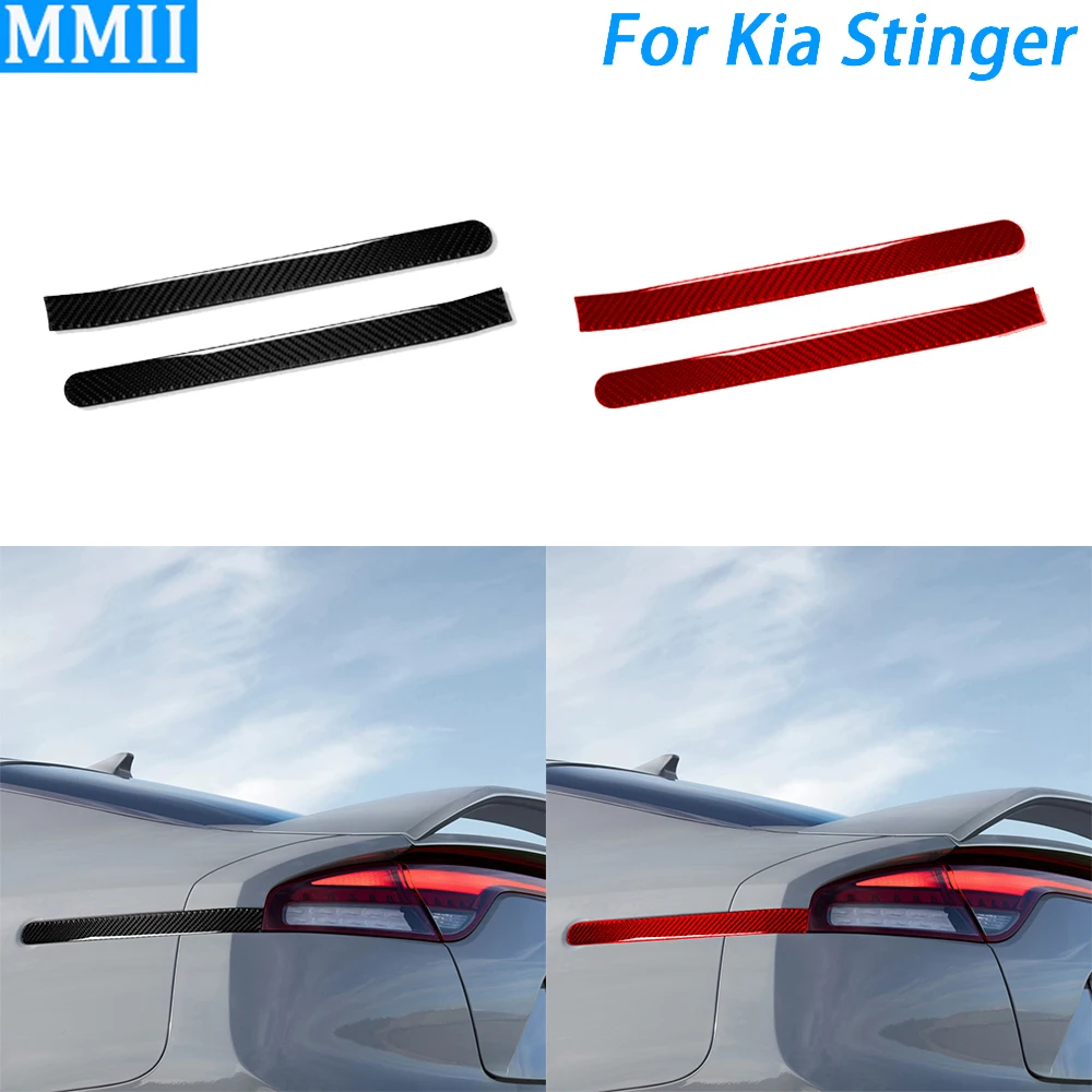 Pentru Kia Stinger 2018-2023 Fibra De Carbon Lumina Din Spate Embleme Laterale Lampă Dungi Asieta Decor Masina Retehnologizare Accesorii Autocolant . ' - ' . 0