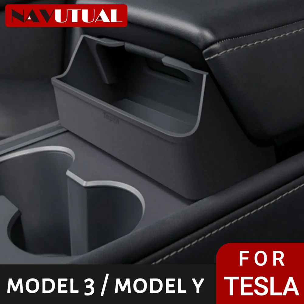 Pentru Tesla Model 3 Y Central De Control Cotiera Capac Cutie De Depozitare Silicon Interne Cutie De Depozitare Ascunse Cutie De Depozitare . ' - ' . 0