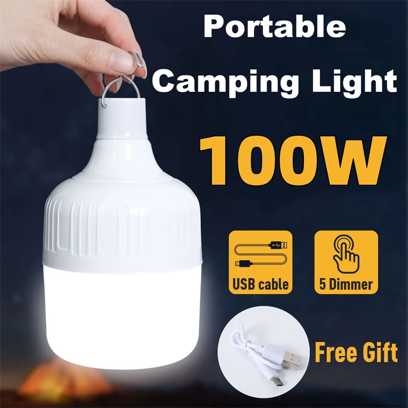 Portabil Camping LED Lumina USB Reîncărcabilă LED Bec de 20W 40W 80W 100W Lampă de Urgență Felinare Lumina LED-uri în aer liber Cort de Iluminat . ' - ' . 0