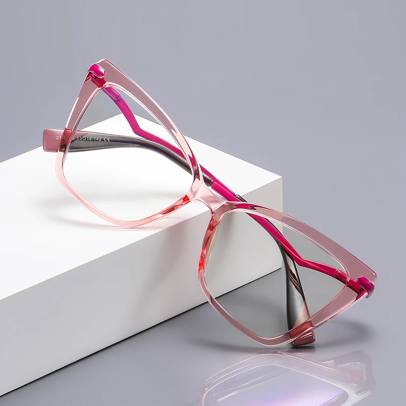 Rama de ochelari WomenTR90 și Materiale Metalice Textura Lucioasă și Delicat Anti-derapare Non Ciupi de Ureche și Fata StylishSquare Ochelari de vedere . ' - ' . 0