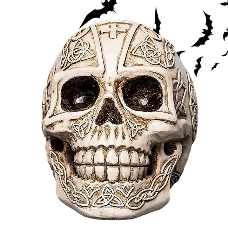 Rășină Craniu Decor Textura Fină Și Decor De Halloween Realist Schelet Ornament Anti Decolorare Pirat Craniu Decor Rece Rasina De Artizanat . ' - ' . 0