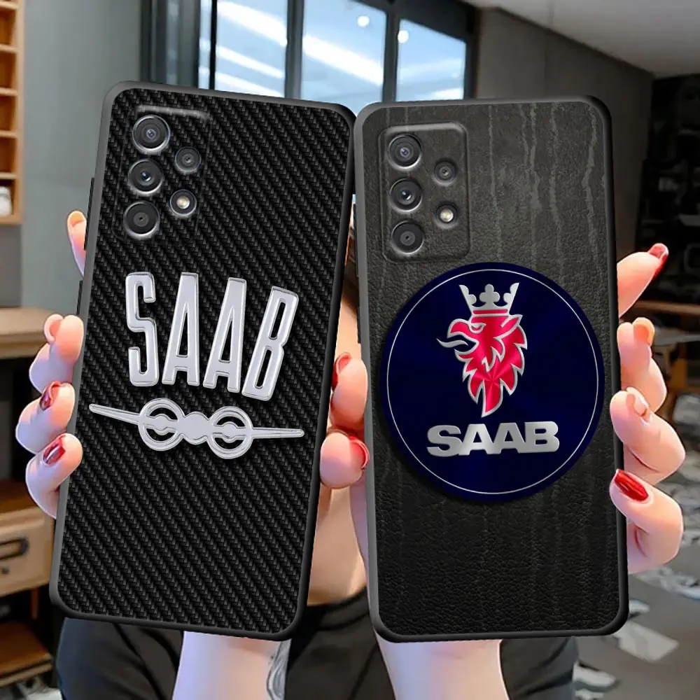 S-Saab Automobile AB logo-ul Funda Coque Caz Pentru Samsung Galaxy S23 S22 S21 S20 FE S10 S10E S9 S8 PLUS ULTRA 5G Caz Capa Shell . ' - ' . 0