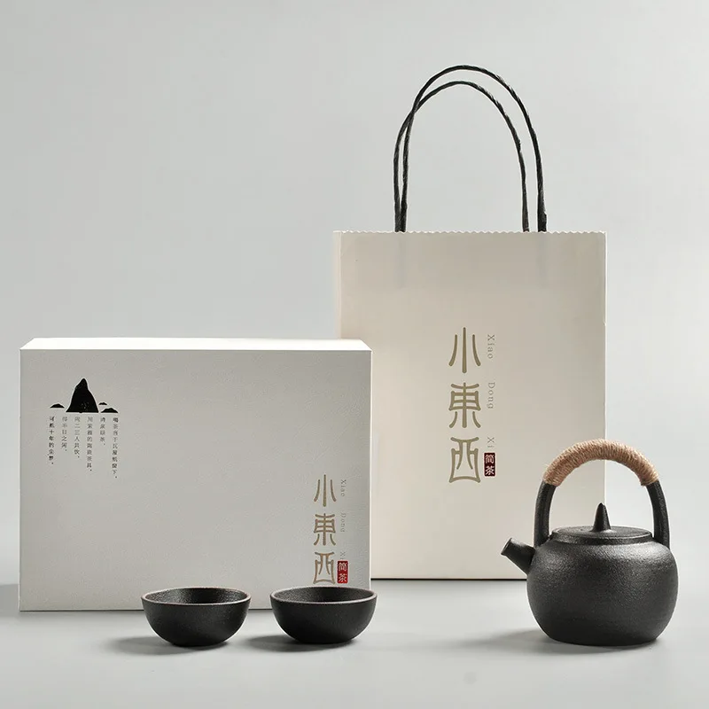 Stil Japonez De Călătorie Set De Ceai Cutie De Cadou Set Portabil În Aer Liber-O Oală Două Căni De Ceai Infuser Ceai Din Ceramica Set De Lux, Cadouri De Afaceri . ' - ' . 0