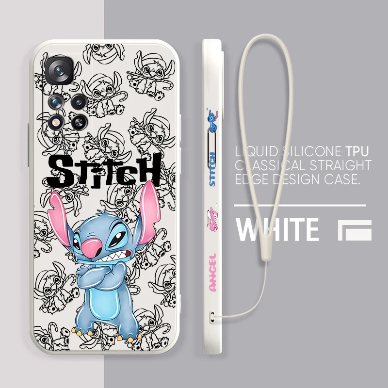 Stitch Disney Desene animate Pentru Xiaomi Redmi Nota 12 12 12R 11 11T 11 10 10 9 8 8T Pro Plus 5G Lichid Stânga Coarda Caz de Telefon . ' - ' . 0