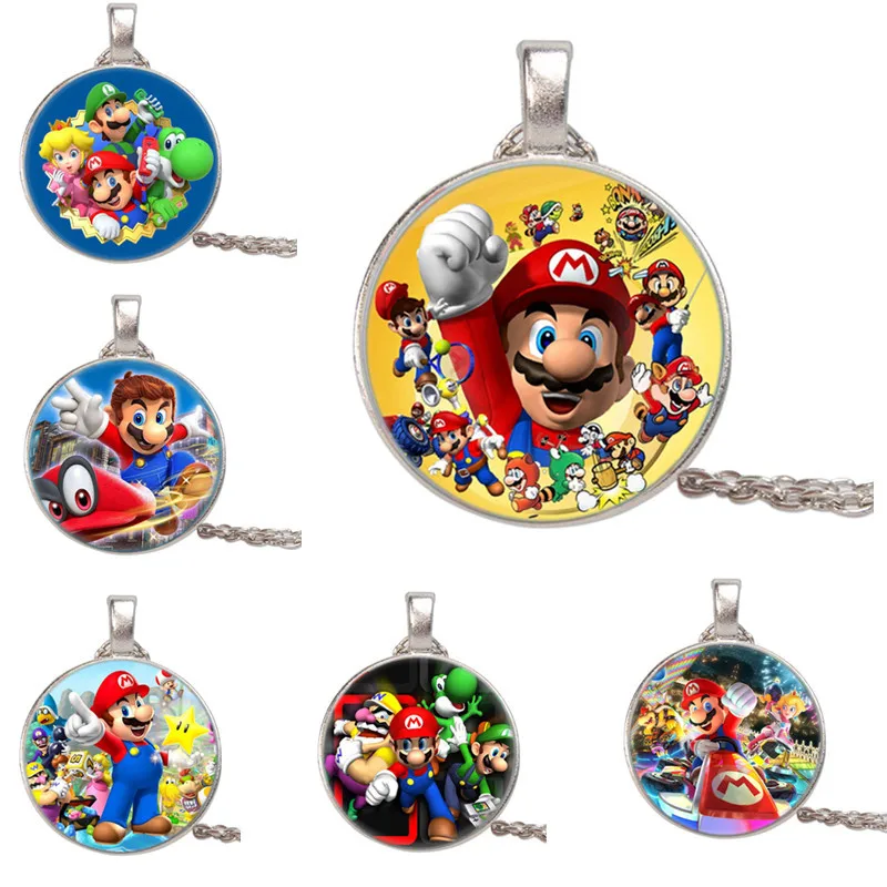 Super Mario Accesorii Colier Pandantiv Creative Desene Animate, Luigi, Princess Peach Model De Moda Colier Băieți Fete De Bijuterii Cadou . ' - ' . 0